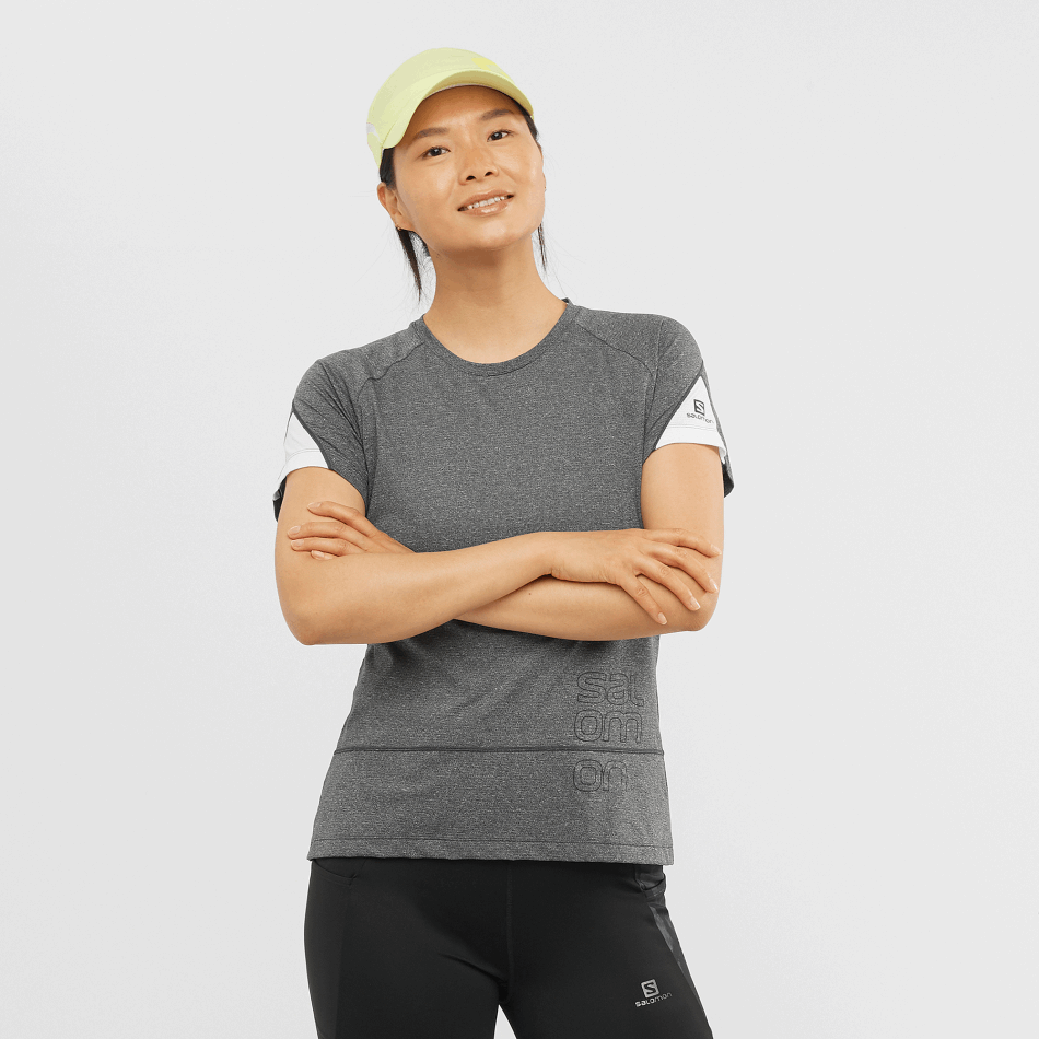womens_short_sleeve_t_shirt_cross_run_graphic_black_heather_white.png Women's Short Sleeve T-Shirt Cross Run Graphic Black-Heather-White - Image 1