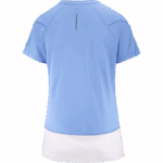 Women's Short Sleeve T-Shirt Cross Run Graphic Provence-White-Pool Blue - Image 5