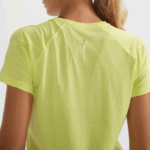 Women's Short Sleeve T-Shirt Cross Run Sunny Lime-Heather - Image 3