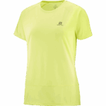 Women's Short Sleeve T-Shirt Cross Run Sunny Lime-Heather - Image 4