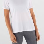 Women's Short Sleeve T-Shirt Essential Tencel White - Image 4