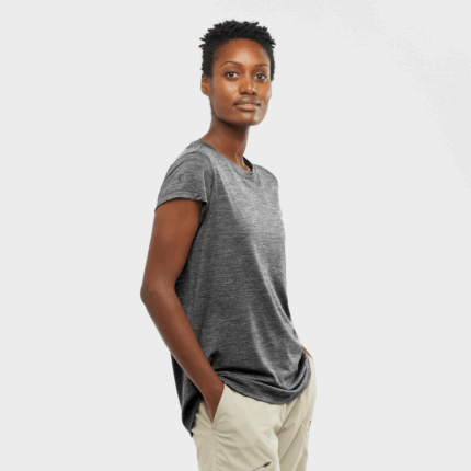 Women's Short Sleeve T-Shirt Outlife Merino Blend Black