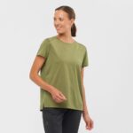 Women's Short Sleeve T-Shirt Outline Summer Martini Olive - Image 2
