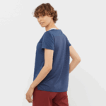 Women's Short Sleeve T-Shirt Outline Summer Mood Indigo - Image 2
