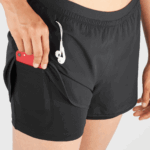 Women's Shorts Cross 2In1 Black - Image 5