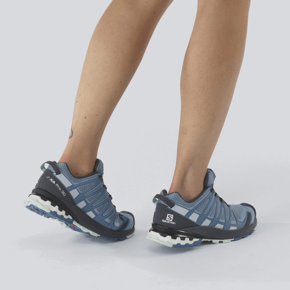 Women's Trail Running Shoes Xa Pro 3D V8 Ashley Blue-Ebony-Blue - Image 7