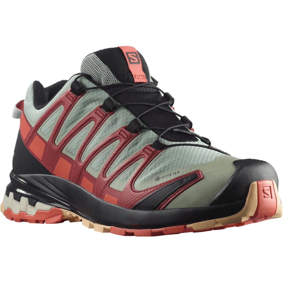 Women's Trail Running Shoes Xa Pro 3D V8 Gore-Tex Wrought Iron-Burnt Sienna-Red - Image 2