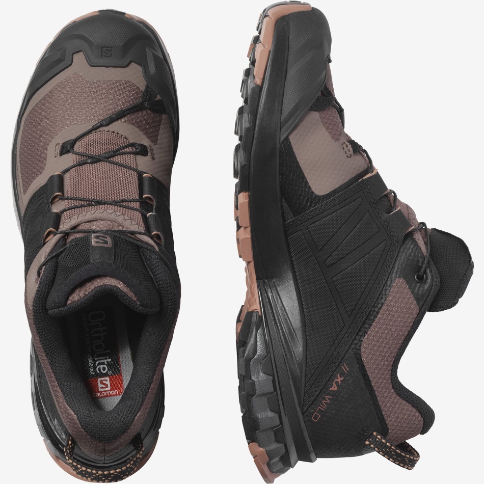 Women's Trail Running Shoes Xa Wild Peppercorn-Black-Cedar Wood - Image 6