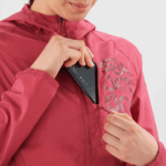 Women's Wind Jacket Bonatti Cross Wind Earth Red-Cabernet-Black - Image 4